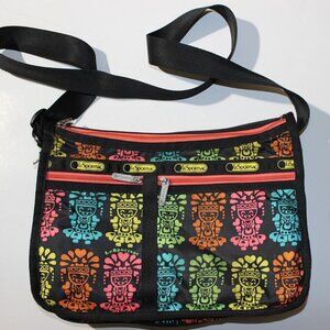 LeSportsac Deluxe Crossbody Expandable Bag Purse 2 Main Compartments